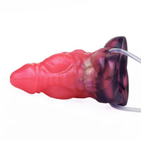 5.12in Fantasy Odd Silicone Soft Inflatable Spraying Water Dildo For Anus