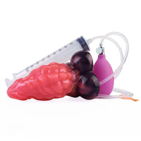 5.12in Fantasy Odd Silicone Soft Inflatable Spraying Water Dildo For Anus