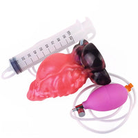 5.12in Fantasy Odd Silicone Soft Inflatable Spraying Water Dildo For Anus