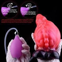 5.12in Fantasy Odd Silicone Soft Inflatable Spraying Water Dildo For Anus