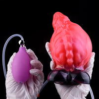 5.12in Fantasy Odd Silicone Soft Inflatable Spraying Water Dildo For Anus
