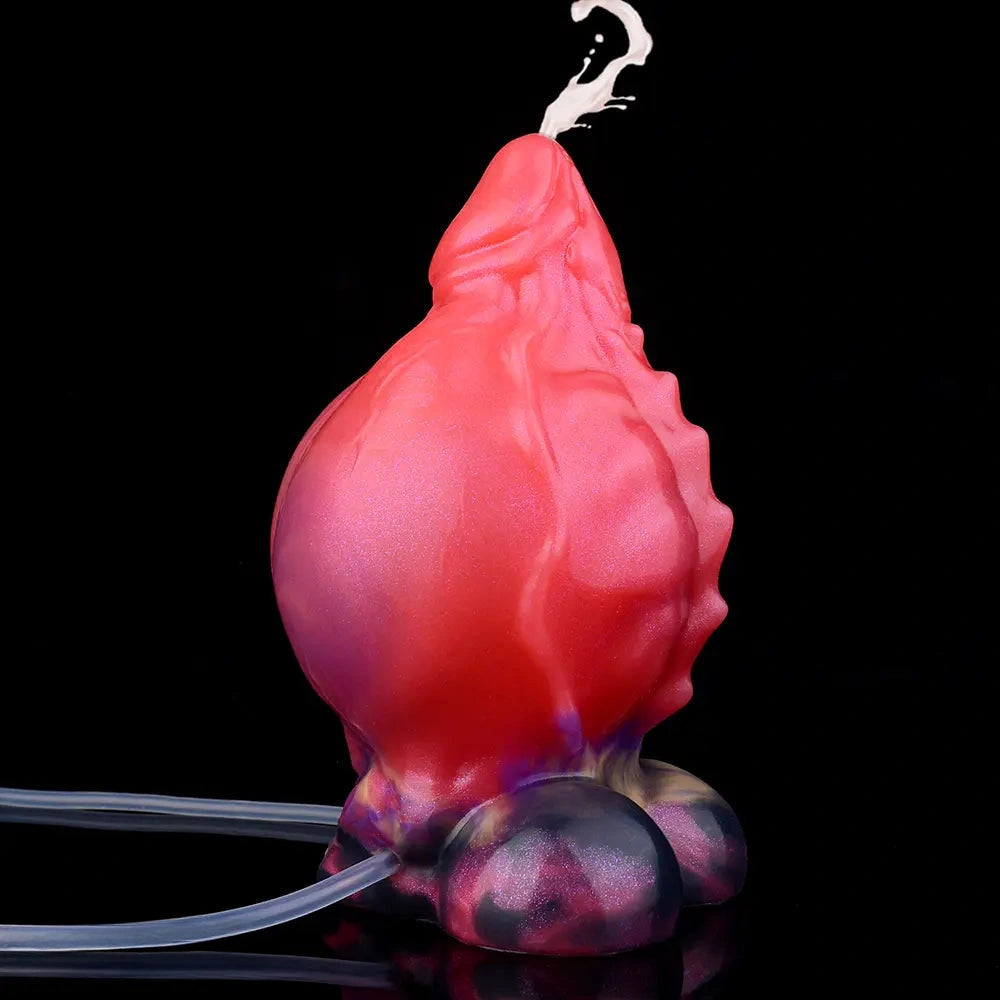 5.12in Fantasy Odd Silicone Soft Inflatable Spraying Water Dildo For Anus