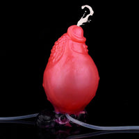 5.12in Fantasy Spiked Silicone Soft Inflatable Spraying Water Dildo For Anus