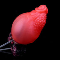 5.12in Fantasy Spiked Silicone Soft Inflatable Spraying Water Dildo For Anus