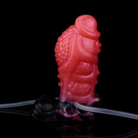 5.12in Fantasy Spiked Silicone Soft Inflatable Spraying Water Dildo For Anus