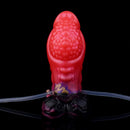 5.12in Fantasy Spiked Silicone Soft Inflatable Spraying Water Dildo For Anus