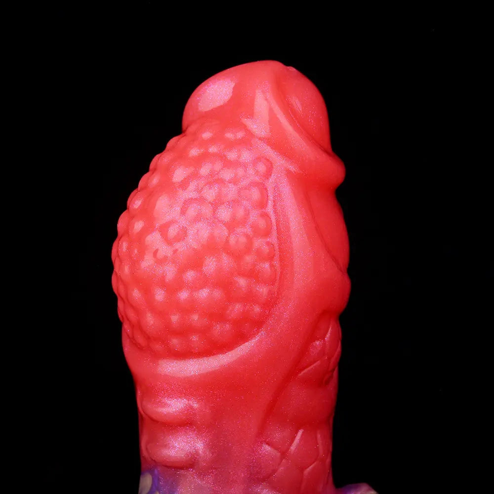 5.12in Fantasy Spiked Silicone Soft Inflatable Spraying Water Dildo For Anus