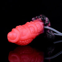 5.12in Fantasy Spiked Silicone Soft Inflatable Spraying Water Dildo For Anus