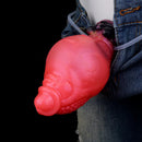 5.12in Fantasy Spiked Silicone Soft Inflatable Spraying Water Dildo For Anus