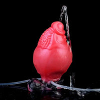 5.12in Fantasy Spiked Silicone Soft Inflatable Spraying Water Dildo For Anus