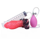 5.12in Fantasy Spiked Silicone Soft Inflatable Spraying Water Dildo For Anus