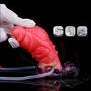5.12in Fantasy Spiked Silicone Soft Inflatable Spraying Water Dildo For Anus