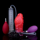 5.12in Fantasy Spiked Silicone Soft Inflatable Spraying Water Dildo For Anus