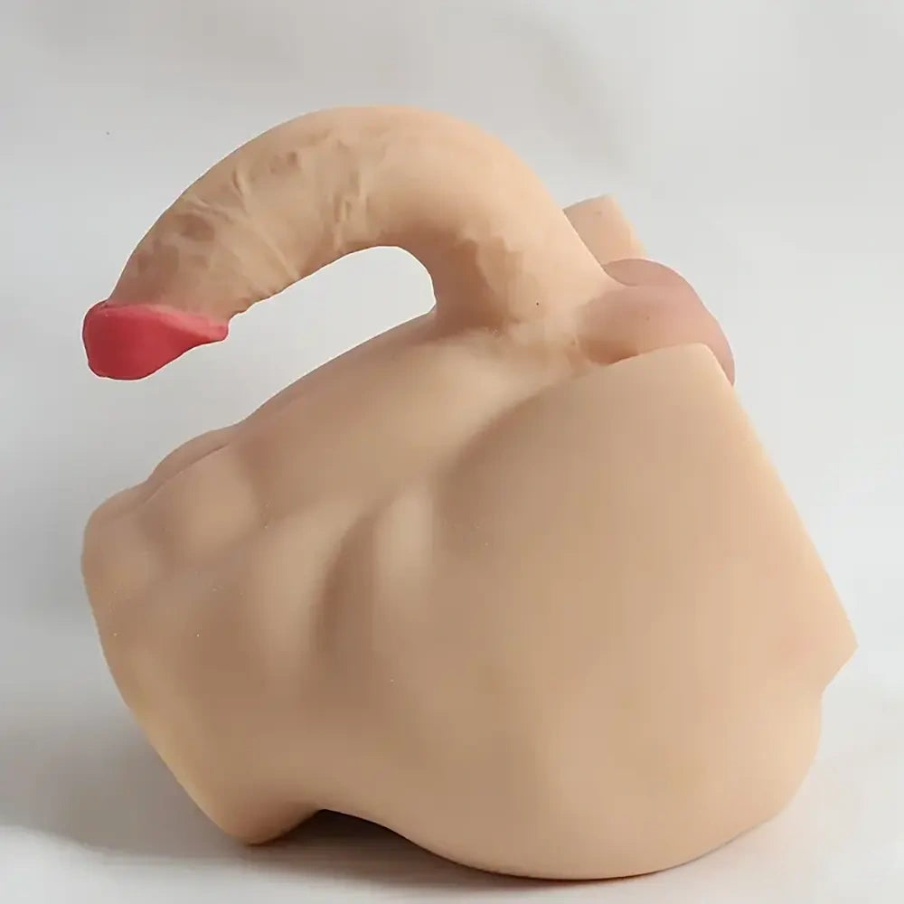 5.12in Premium Real Silicone Flexible Dildo With 8.5lb Sex Doll Torso