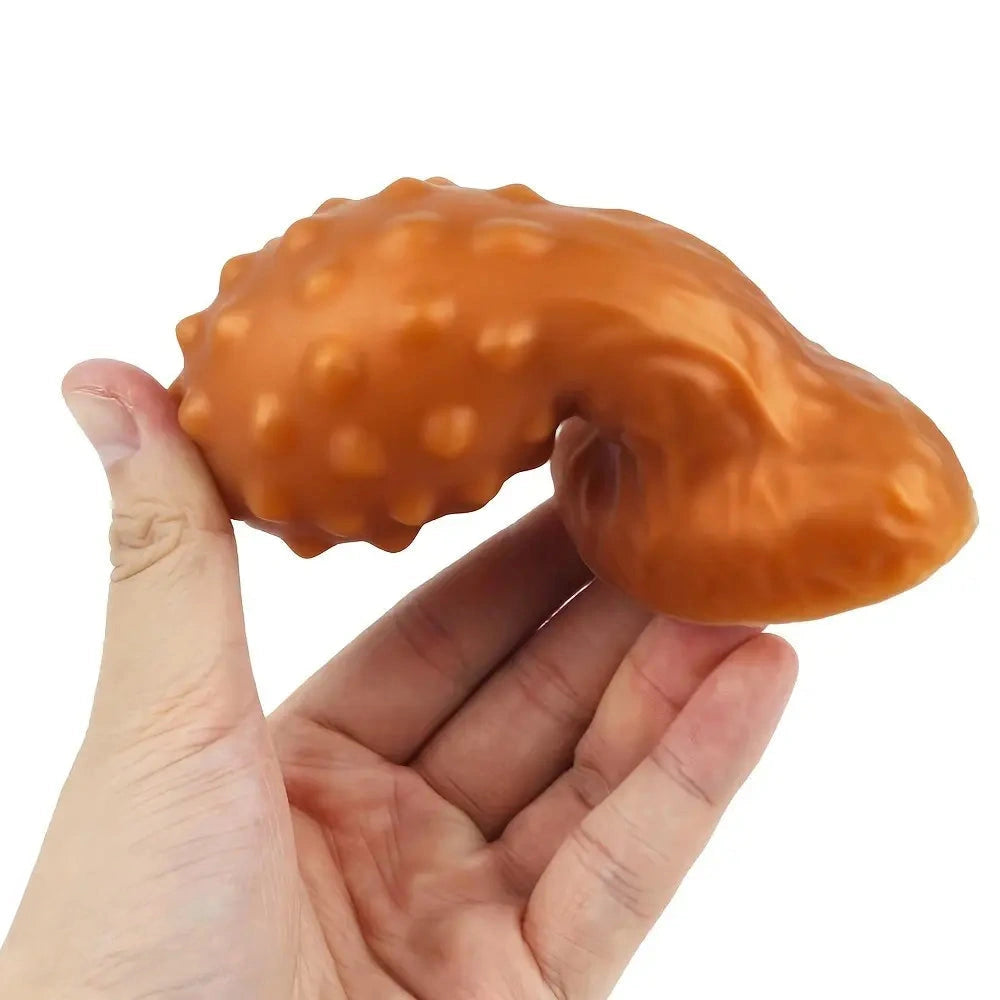 5.12in Spiked Butt Plug Dildo Ultra-Soft Liquid Silicone G-Spot Massager