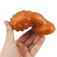 5.12in Spiked Butt Plug Dildo Ultra-Soft Liquid Silicone G-Spot Massager