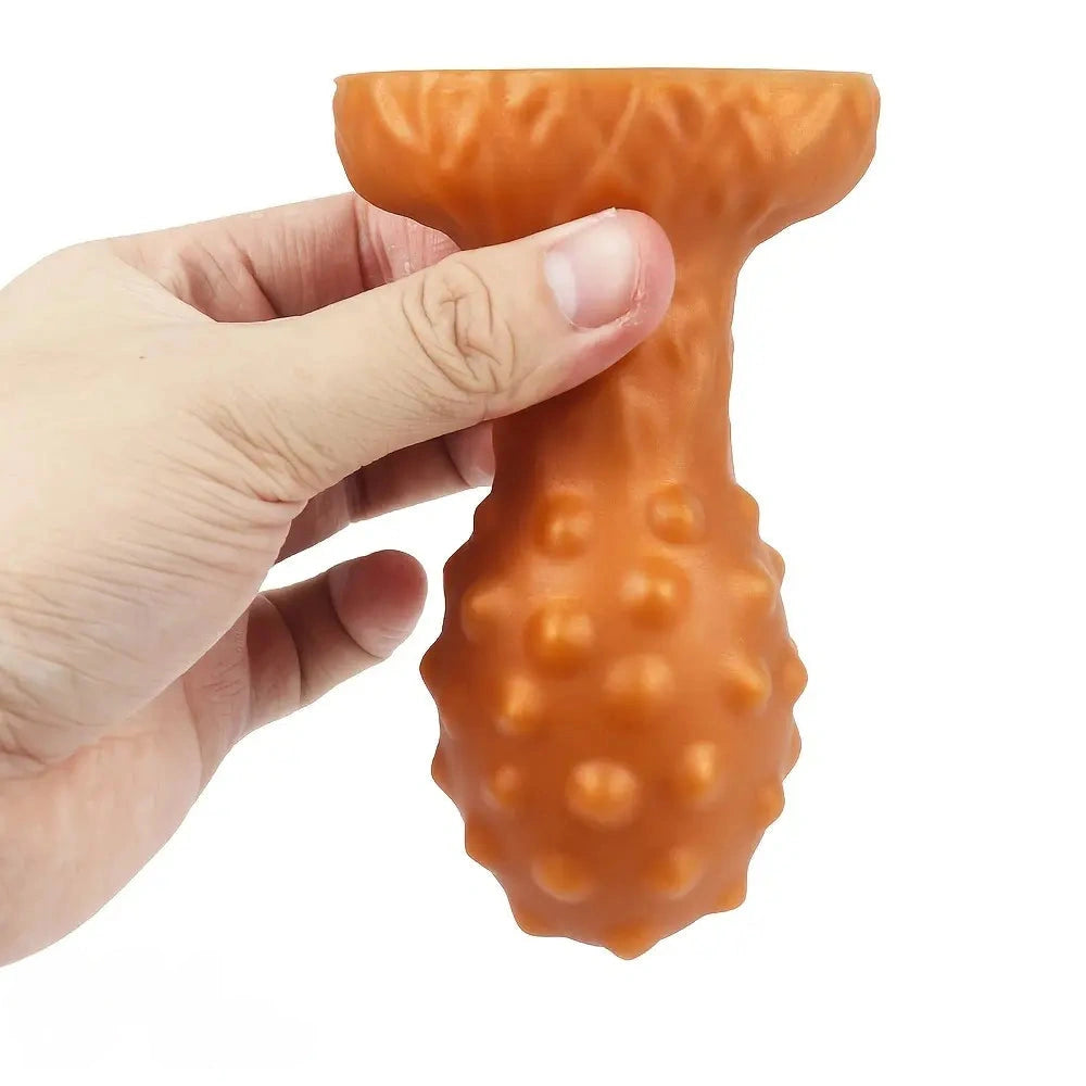 5.12in Spiked Butt Plug Dildo Ultra-Soft Liquid Silicone G-Spot Massager