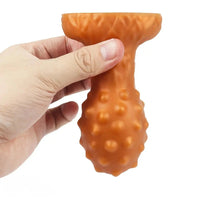 5.12in Spiked Butt Plug Dildo Ultra-Soft Liquid Silicone G-Spot Massager