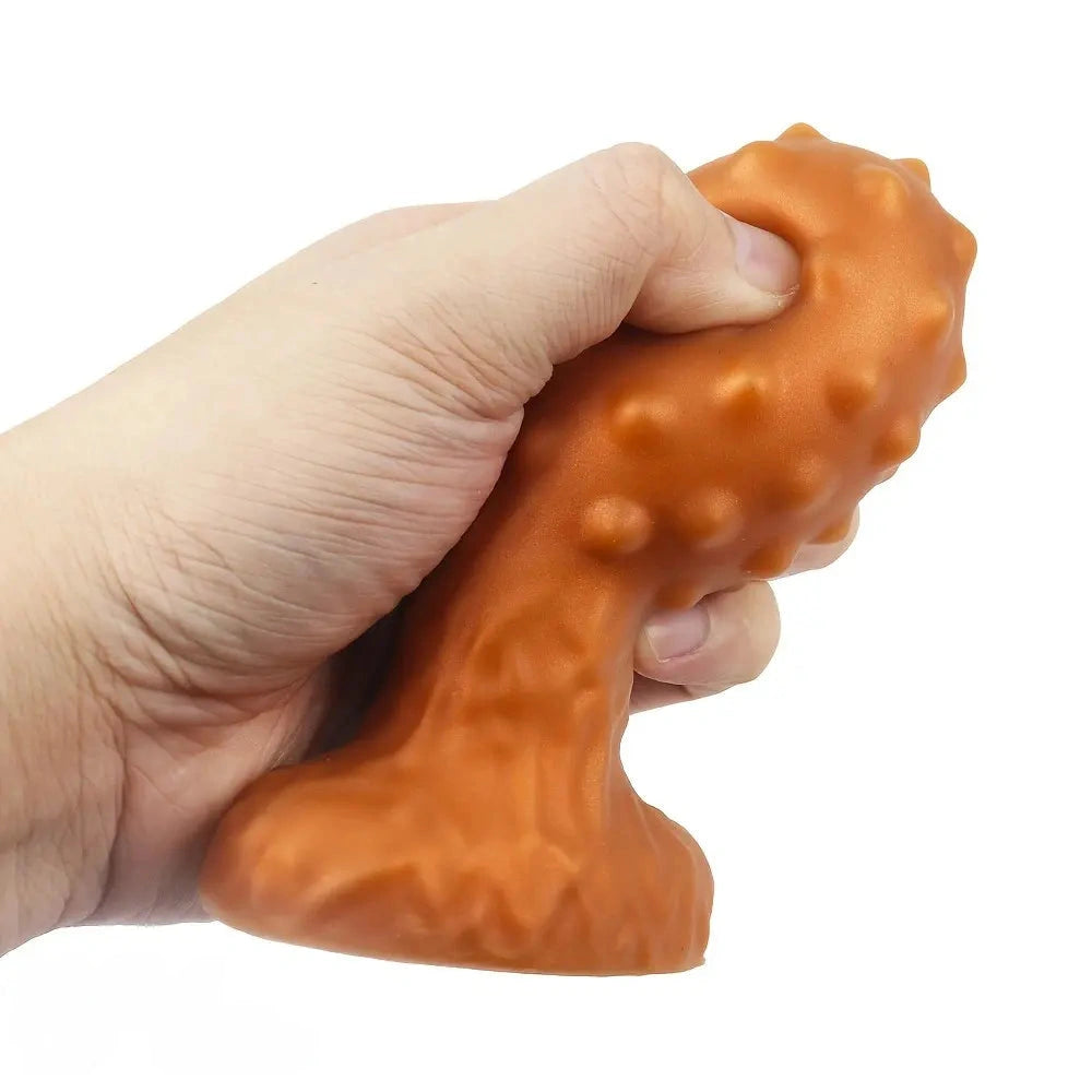 5.12in Spiked Butt Plug Dildo Ultra-Soft Liquid Silicone G-Spot Massager