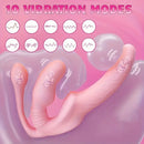 5.12in Triple Ended Silicone Strapless Double Vibrating Massager Dildo