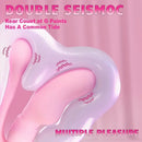 5.12in Triple Ended Silicone Strapless Double Vibrating Massager Dildo