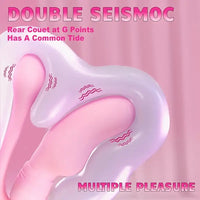 5.12in Triple Ended Silicone Strapless Double Vibrating Massager Dildo