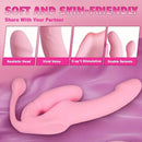 5.12in Triple Ended Silicone Strapless Double Vibrating Massager Dildo