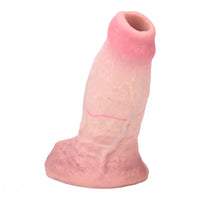 5.15in Liquid Silicone Strap on Penis Extender Cock Sleeve Dildo For Anus