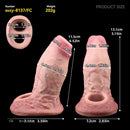5.15in Liquid Silicone Strap on Penis Extender Cock Sleeve Dildo For Anus