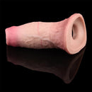 5.15in Liquid Silicone Strap on Penis Extender Cock Sleeve Dildo For Anus