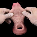 5.15in Liquid Silicone Strap on Penis Extender Cock Sleeve Dildo For Anus