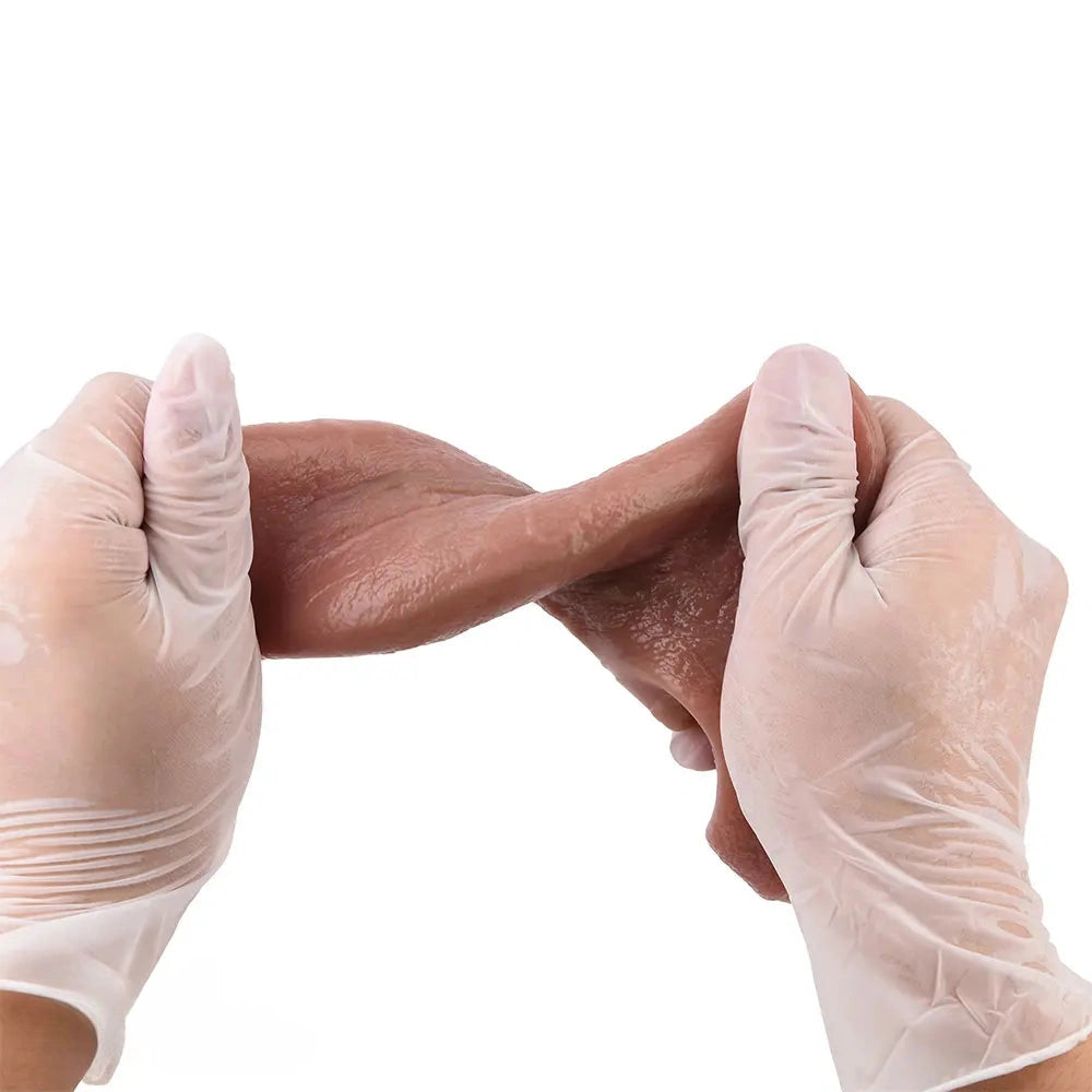 5.15in Liquid Silicone Strap on Penis Extender Cock Sleeve Dildo For Anus