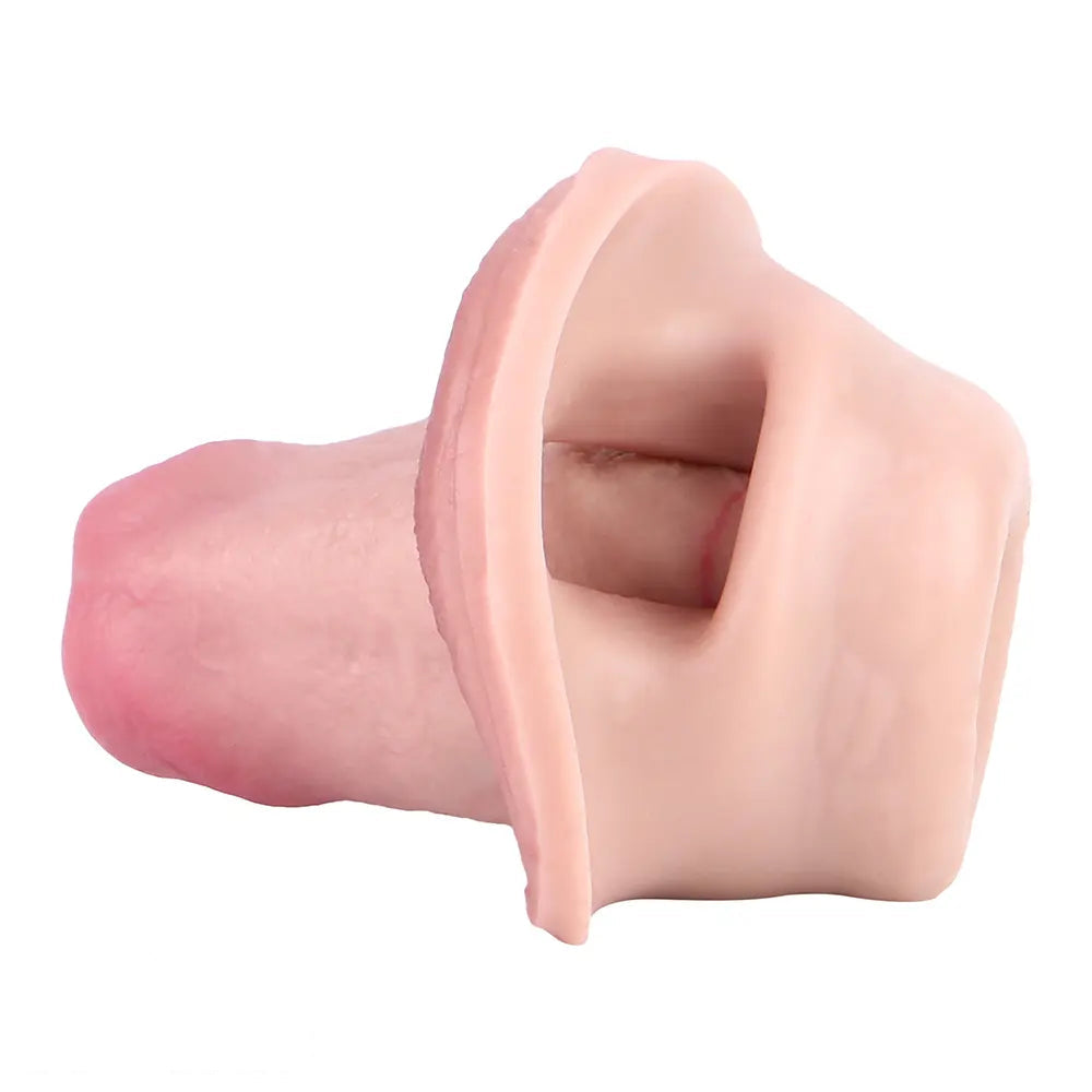 5.15in Liquid Silicone Strap on Penis Extender Cock Sleeve Dildo For Anus