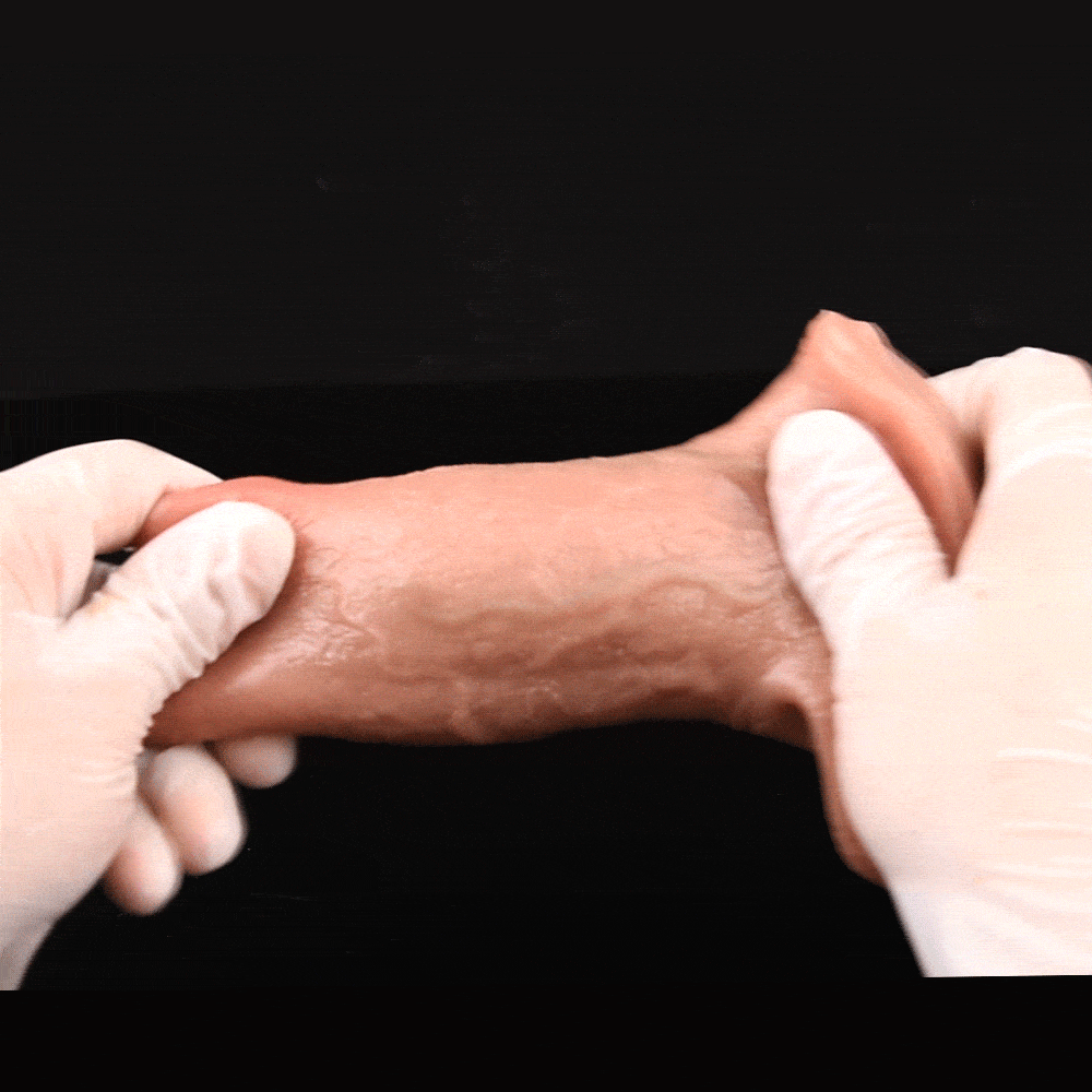 5.15in Liquid Silicone Strap on Penis Extender Cock Sleeve Dildo For Anus