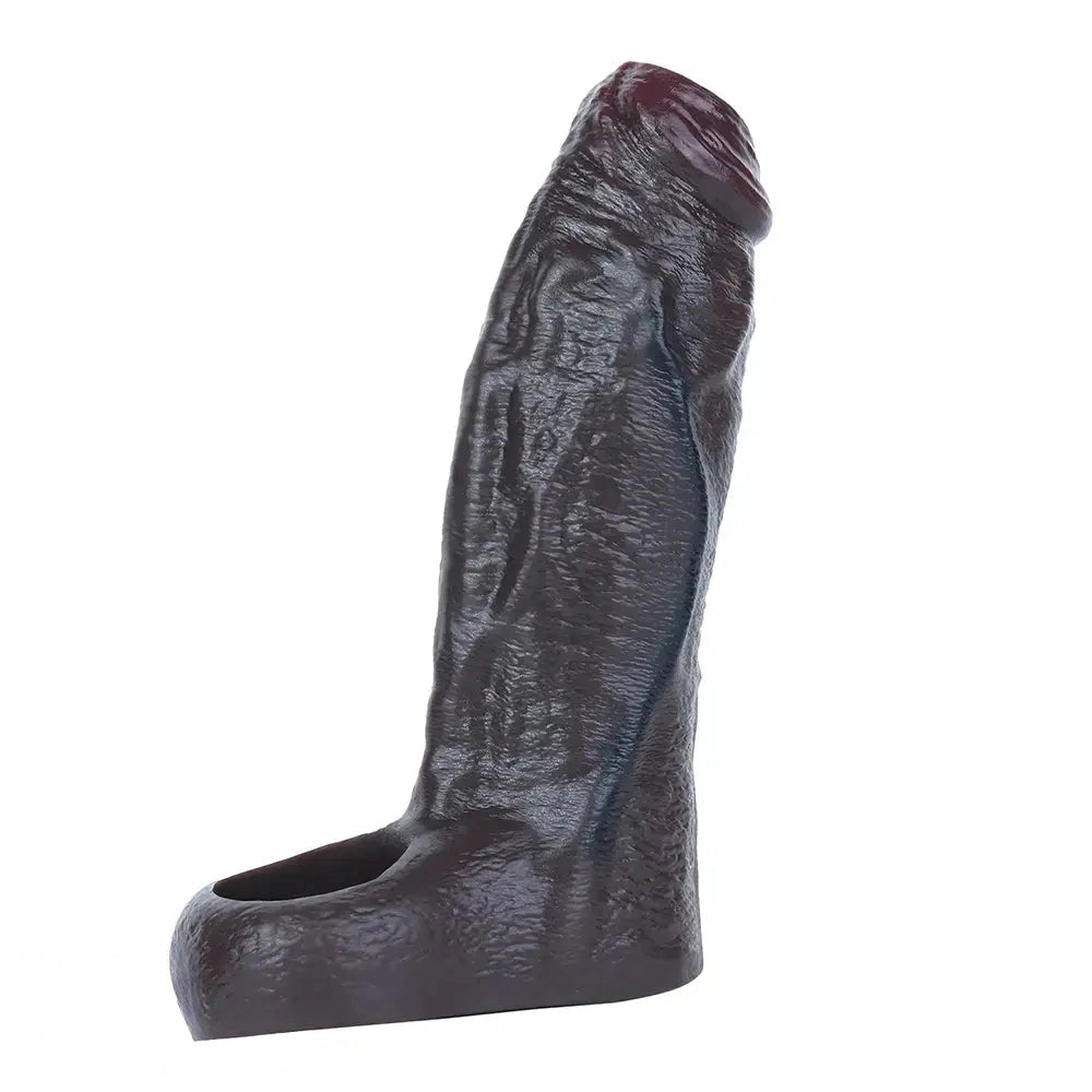 5.19in Deep Veins Open Head Silicone Hollow Dildo Sleeve For Enlargement