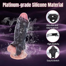5.19in Deep Veins Open Head Silicone Hollow Dildo Sleeve For Enlargement