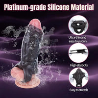 5.19in Deep Veins Open Head Silicone Hollow Dildo Sleeve For Enlargement