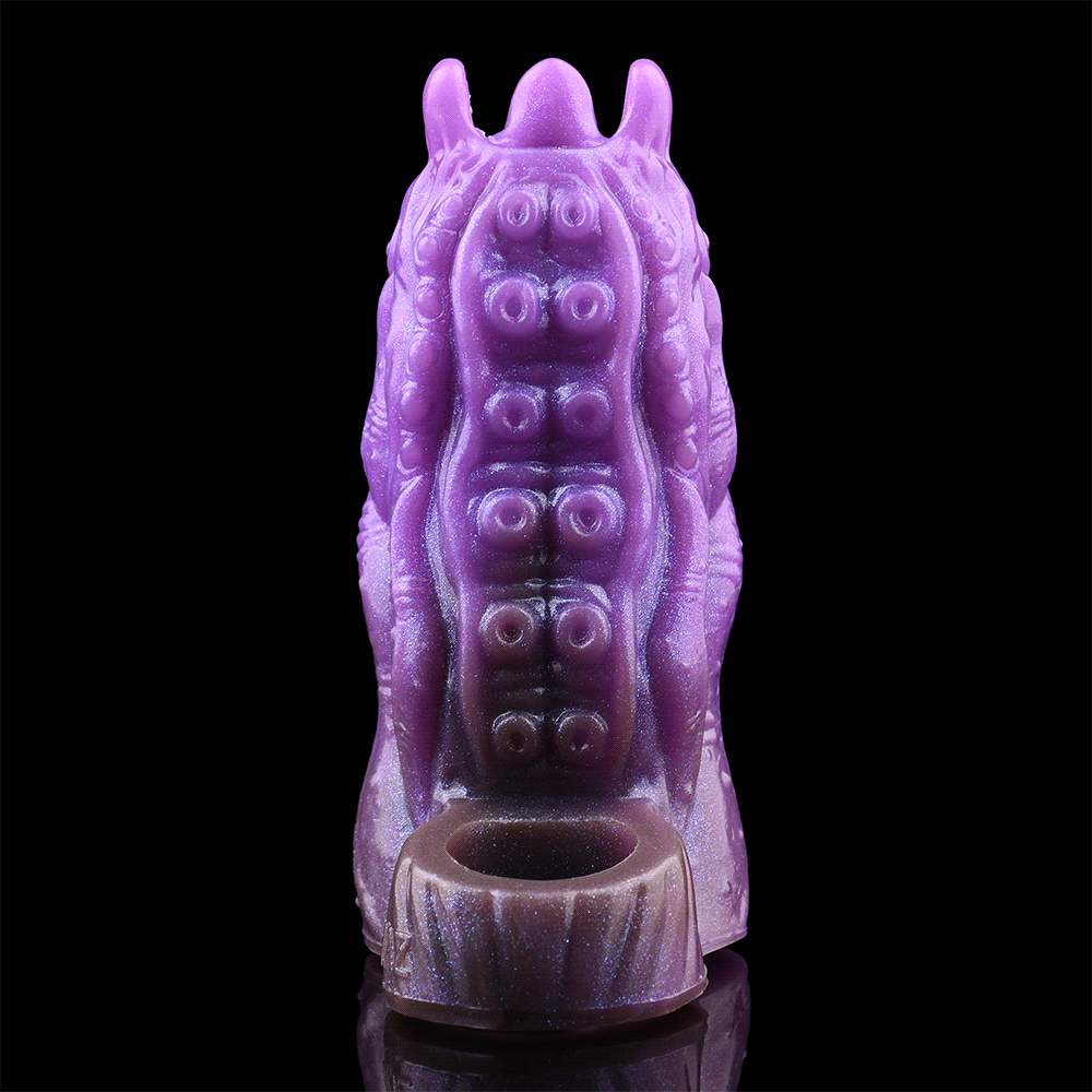 5.19in Dragon Tentacle Spiked Beast Creature Fantasy Hollow Dildo Sleeve