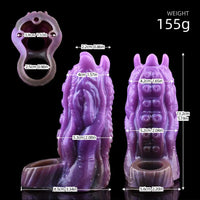 5.19in Dragon Tentacle Spiked Beast Creature Fantasy Hollow Dildo Sleeve