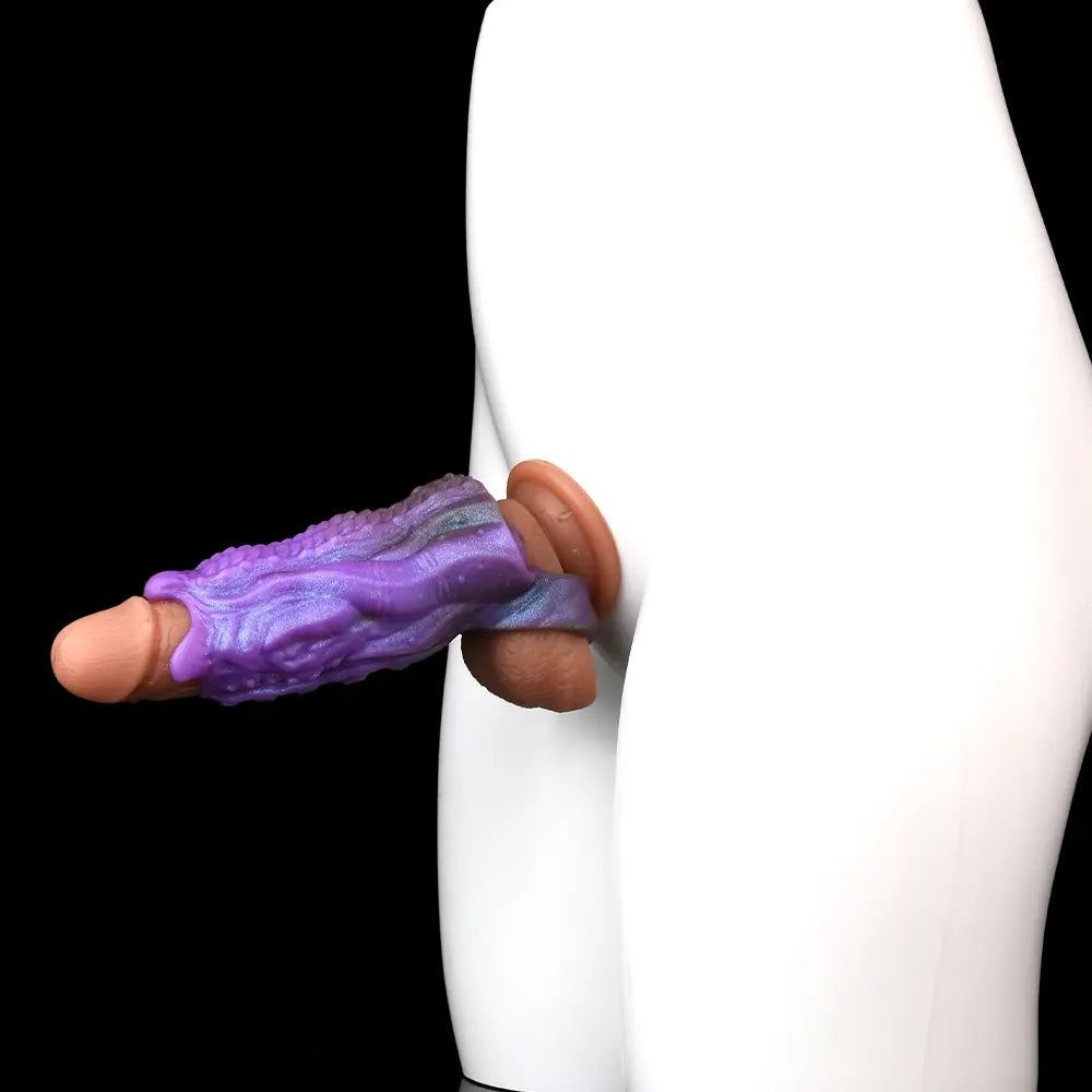5.19in Dragon Tentacle Spiked Beast Creature Fantasy Hollow Dildo Sleeve