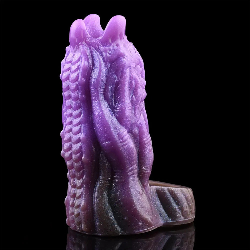 5.19in Dragon Tentacle Spiked Beast Creature Fantasy Hollow Dildo Sleeve