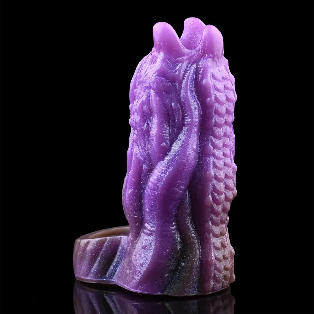 5.19in Dragon Tentacle Spiked Beast Creature Fantasy Hollow Dildo Sleeve