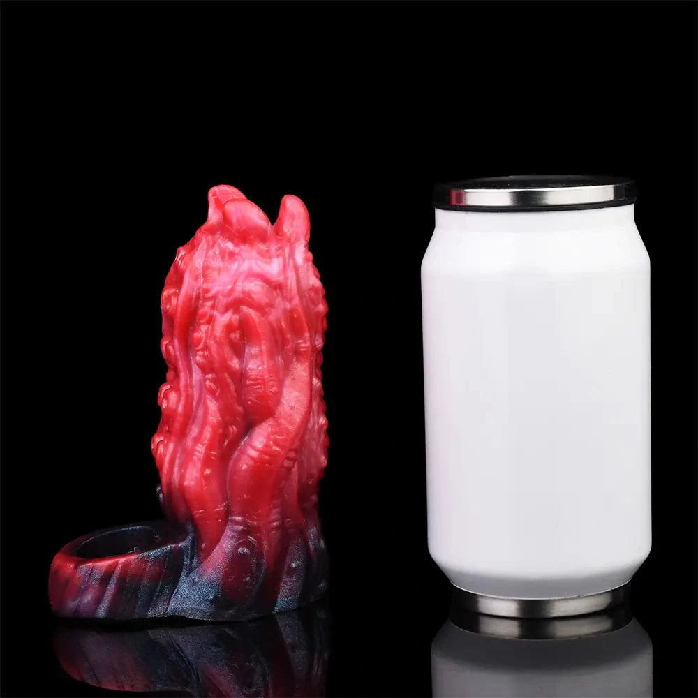 5.19in Octopus Soft Hollow Dildo Built-in keel Vibration Remote Cock Sleeve