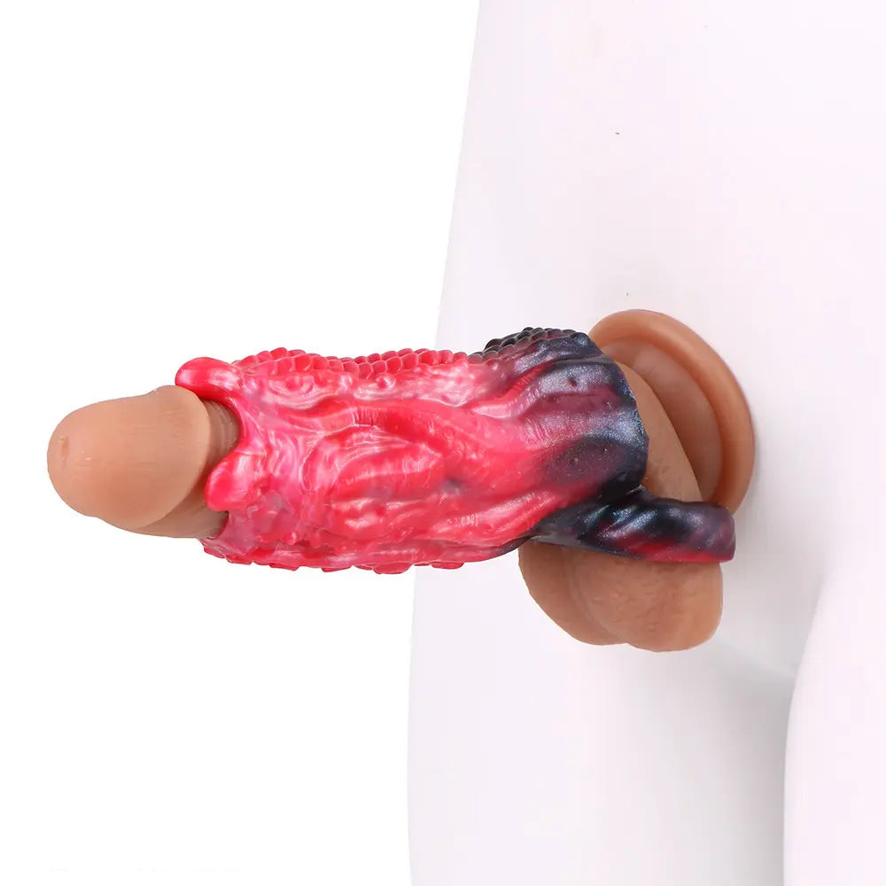 5.19in Octopus Soft Hollow Dildo Built-in keel Vibration Remote Cock Sleeve