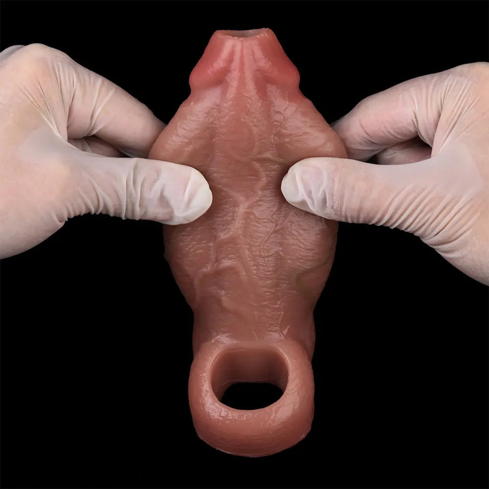5.19in Strap on Penis Extender Cock Sleeve Dildo Realistic Simulation Sex Toy