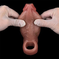 5.19in Strap on Penis Extender Cock Sleeve Dildo Realistic Simulation Sex Toy