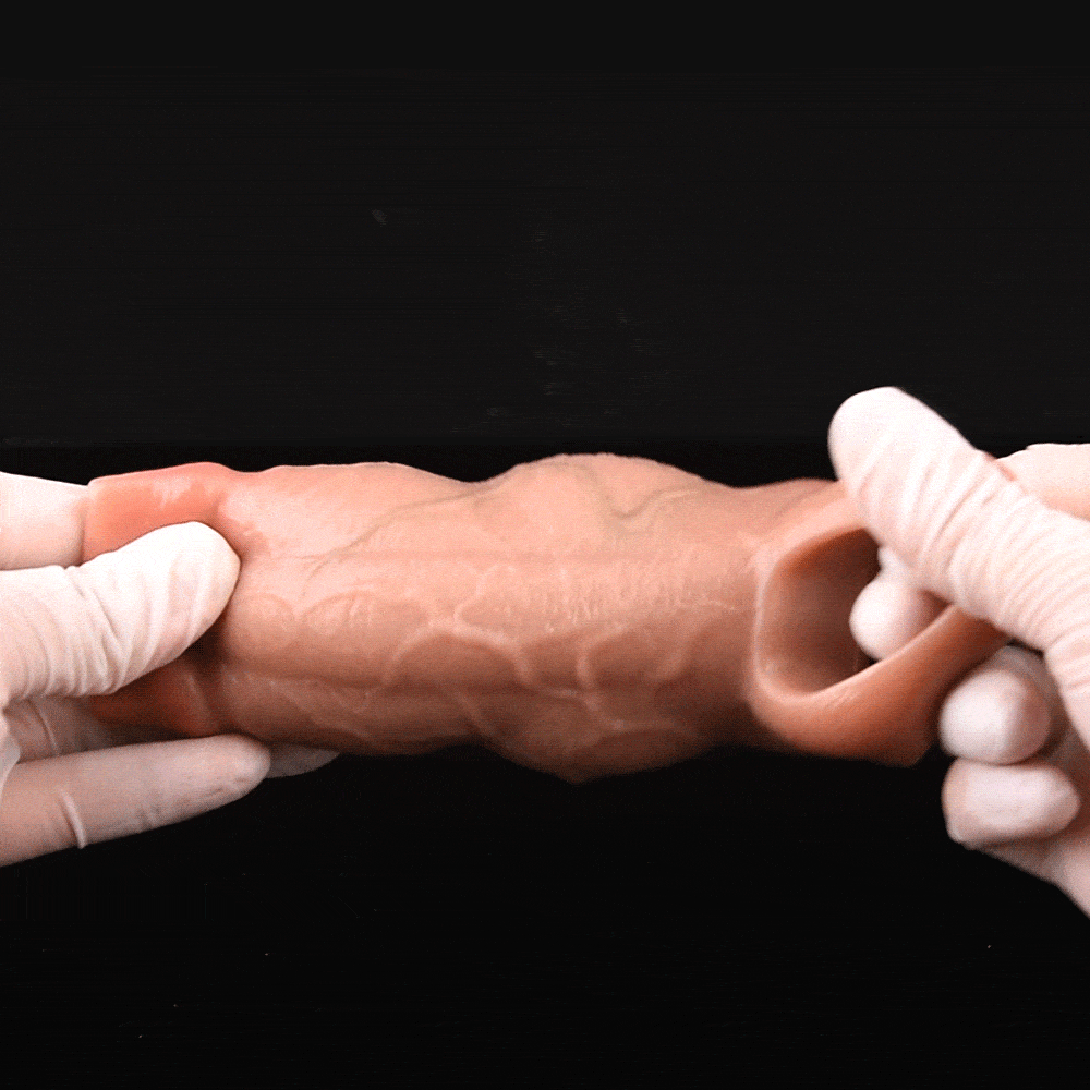 5.19in Strap on Penis Extender Cock Sleeve Dildo Realistic Simulation Sex Toy