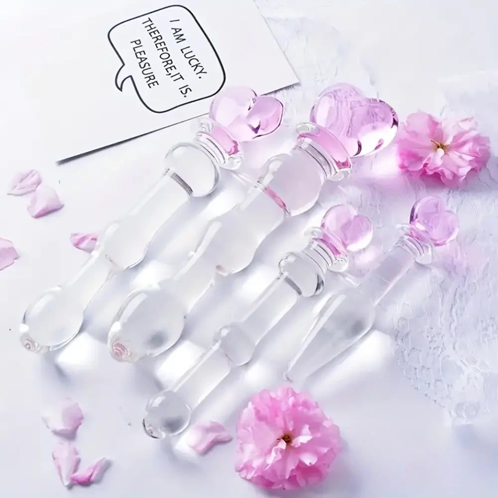 5.1in 6.5in 7.7in 7.9in Glass Crystal Dildo For Female Sex Pleasure