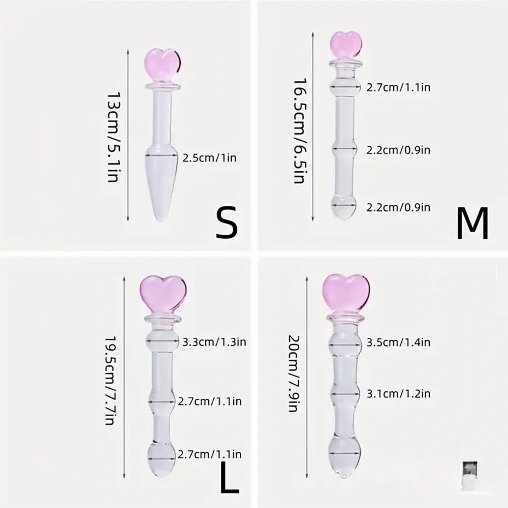 5.1in 6.5in 7.7in 7.9in Glass Crystal Dildo For Female Sex Pleasure