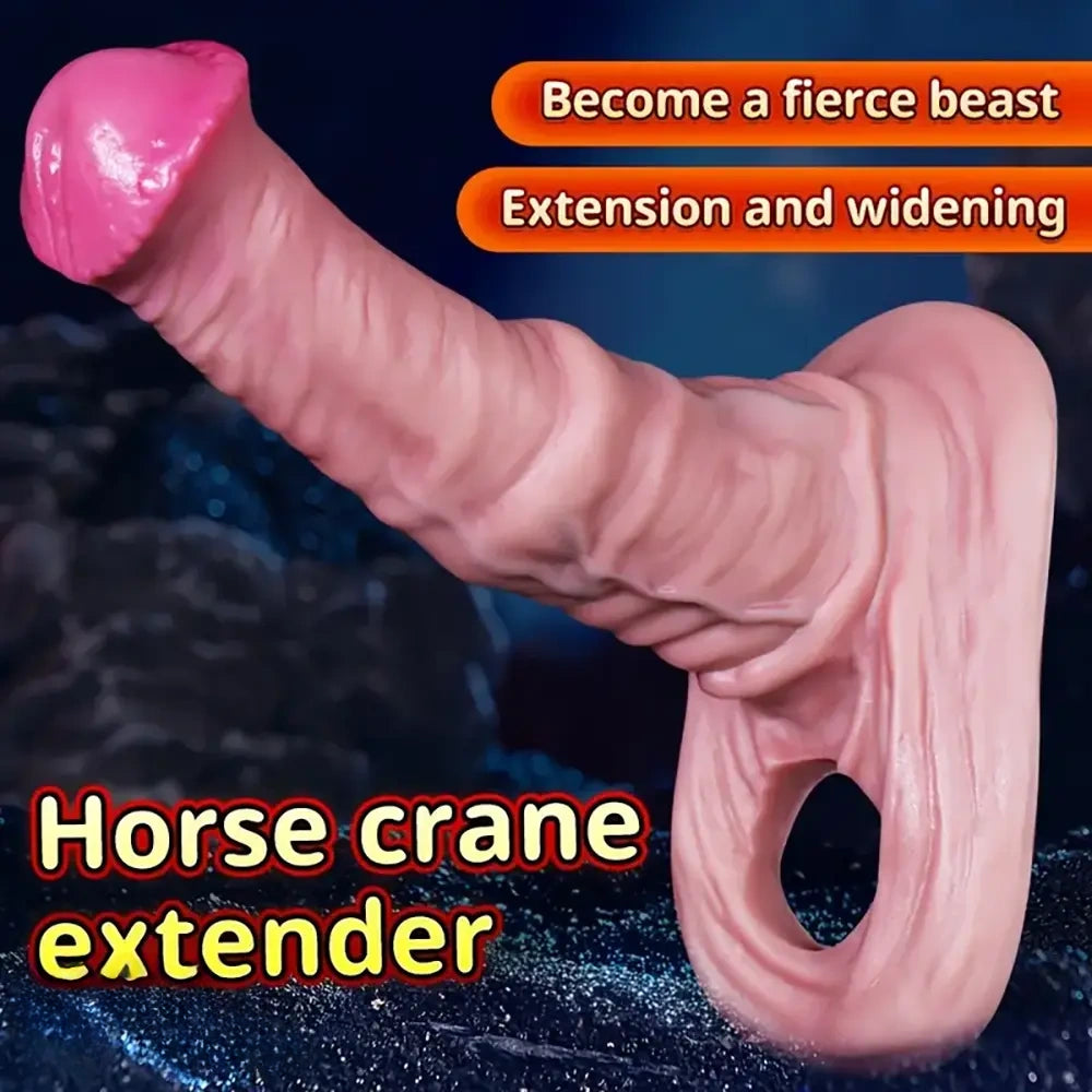 5.1in 6.9in Penis Sleeve Extender Silicone Soft Male Dildo With Cock Ring